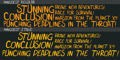Miniquest Font Poster 2