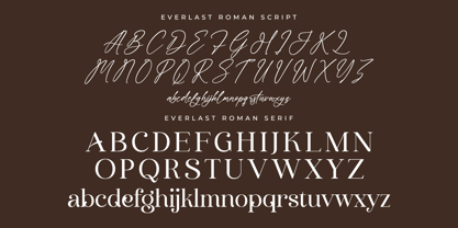 Everlast Roman Script Font Poster 8