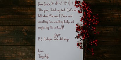 December Doodle Font Poster 3