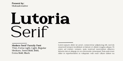 Lutoria Serif Font Poster 1