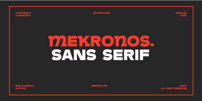 Mekronos Font Poster 1