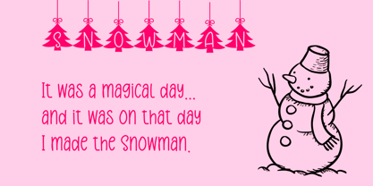 Hanging Christmas Tr Font Poster 3