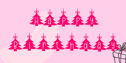 Hanging Christmas Tr Font Poster 2