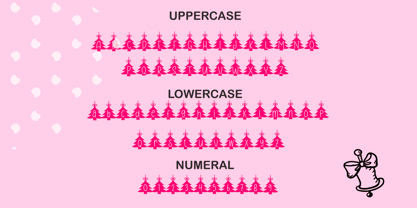 Hanging Christmas Tr Font Poster 4