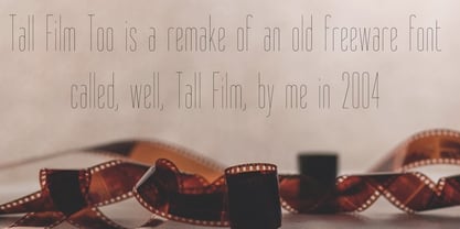 Tall Film Too Font Poster 3