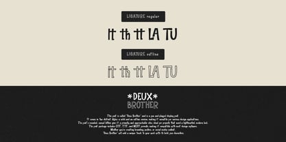 Deux Brother Outline Font Poster 15