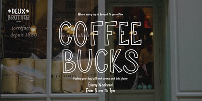 Deux Brother Outline Font Poster 8