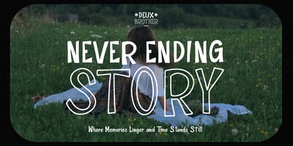 Deux Brother Outline Font Poster 3
