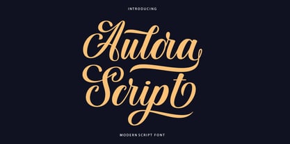 Aulora Script Font Poster 1