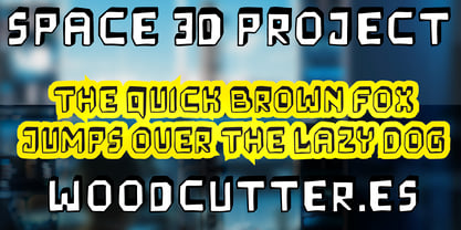 Space 3 D Project Font Poster 2