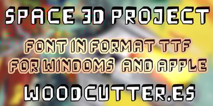 Space 3 D Project Font Poster 4