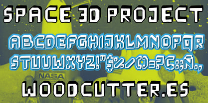 Space 3 D Project Font Poster 3