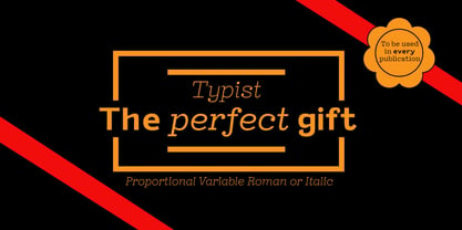 Typist Variable Prop Italic Font Poster 2