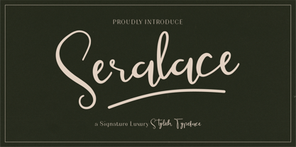 Seralace Font Poster 1