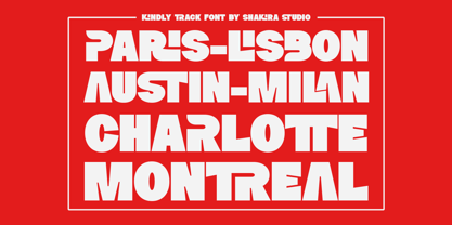 Kindly Track Font Poster 2