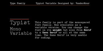 Typist Variable Mono Font Poster 1