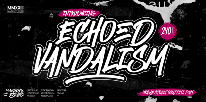 Echoed Vandalism Font Poster 1