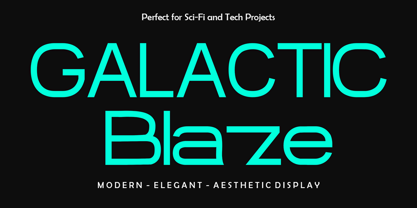 Galactic Blaze Font Poster 1