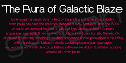 Galactic Blaze Font Poster 2