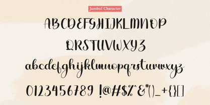 Jambul Font Poster 6