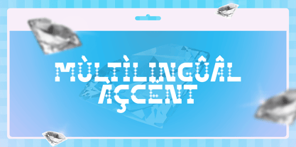 Diamond Line Font Poster 4