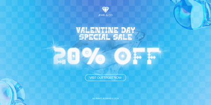 Diamond Line Font Poster 9