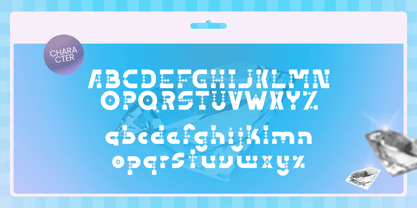 Diamond Line Font Poster 2