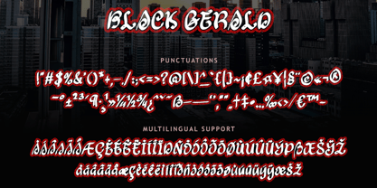 Black Gerald Font Poster 7