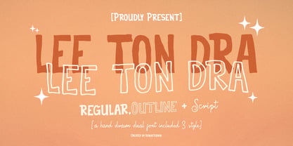 Lee Ton Dra Outline Font Poster 1