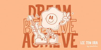 Lee Ton Dra Outline Font Poster 3