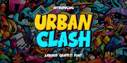 Urban Clash Graffiti Font Poster 1