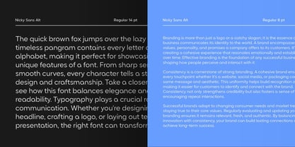 Nicky Sans Font Poster 5