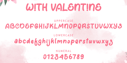 With Valentine Font Poster 5