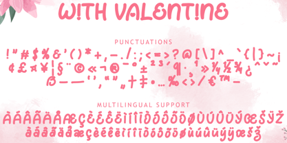 With Valentine Font Poster 6