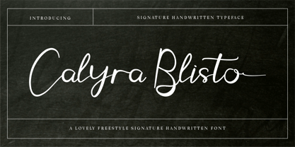 CF Calyra Blisto Font Poster 1