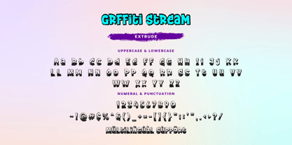 Graffiti Stream Font Poster 15