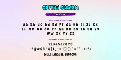 Graffiti Stream Font Poster 12