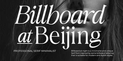 Billboard At Beijing Font Poster 9