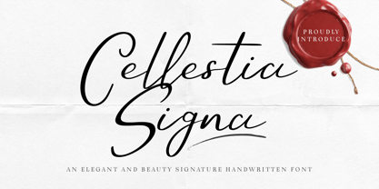 CF Cellestia Signa Font Poster 1