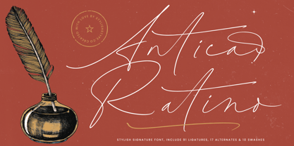 Antica Ratino Font Poster 1