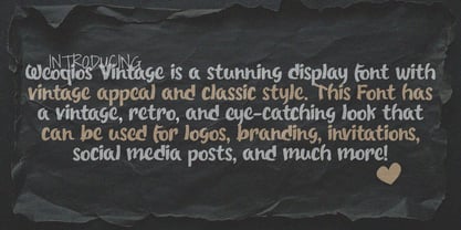 Weoqios Vintage Font Poster 6