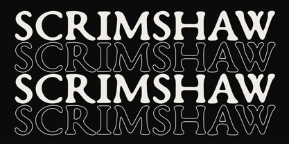 Scrimshaw Font Poster 1