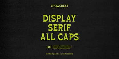 Crowsbeat Font Poster 2
