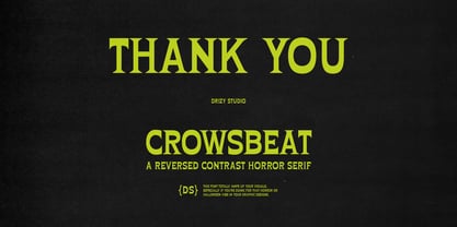 Crowsbeat Font Poster 10