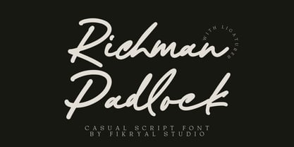 Richman Padlock Font Poster 1
