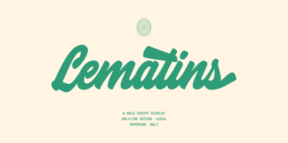 Lematins Script Font Poster 1