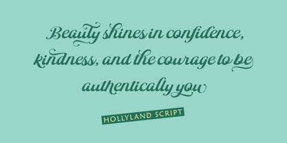 Hollyland Script Font Poster 4