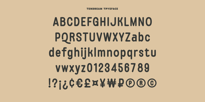 Tendream Font Poster 2