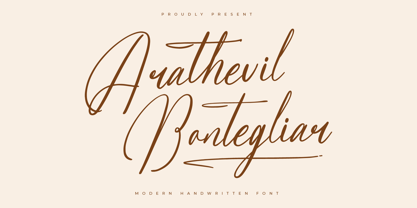 Arathevil Bontegliar Font Poster 1