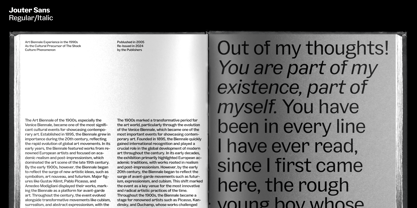 Jouter Sans Font Poster 14